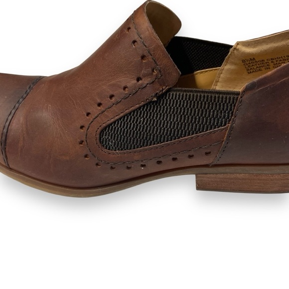 Korks Chestnut Leather Gertrude Double Gore Slip-on Low Bootie - Picture 8 of 10